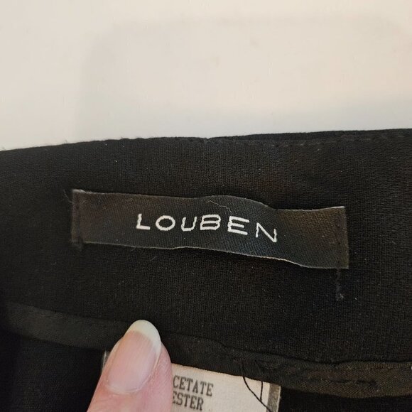 LOUBEN Women's Pants Size 10 Black Dress Trousers Career Evening Elegant Pant - Picture 5 of 12